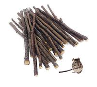 Palitos de Manzana Natural para Animales Pequeños, Hámster Juguetes para Masticar Roedores Mascotas Dientes Molares Golosinas Juguetes para Conejo Loro Conejito Chinchilla Conejillo y Útil.100 g/Set