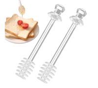 Palitos De Miel En Forma De Panal,Varilla Mezcladora Para Miel 2 Unidades | Utensilios De Cocina Varilla Mezcladora Transparente Para Recoger Y Dosificar Sirope En Tarros, Recipientes, Mermeladas Y Be