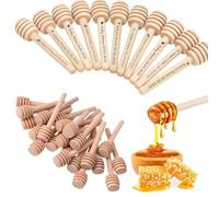Palitos De Miel Personalizados, Mini Palito De Panal De Madera De 3/4/6 Pulgadas, Pequeñas Cucharas De Miel, Varilla Agitadora Para Tarro De Miel, Dispensar Llovizna, Miel Y Regalos De Fiesta De Bod