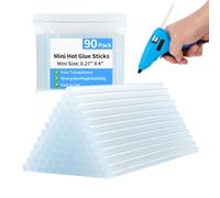 Palitos de pegamento caliente transparentes, juego de 90 varillas de pegamento para vidrio, barras adhesivas termofusibles transparentes para fabricación de joyas, reparación doméstica o decoración