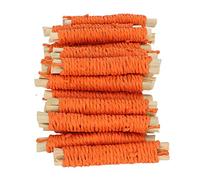 Palitos Molares de bambú Dulce para Mascotas para Hámster Conejo, Bocadillos para Masticar con Fragancia Natural para Rechinar los Dientes, 20 Piezas (Orange)
