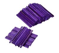 Palitos para manualidades, Paquete de 200 palos madera for contar, material didáctico matemáticas multicolor 68x4mm(Purple)