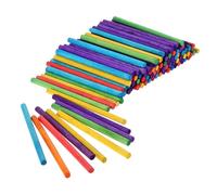 Palitos para manualidades, Paquete de 200 palos madera for contar, material didáctico matemáticas multicolor 68x4mm(Multicolore)