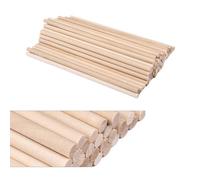 Palitos para manualidades, Paquete de 500 palos madera abedul, 3 mm y 5 diámetro, 100-300 longitud(5x150mm)