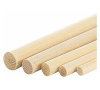 Palitos para manualidades, Paquete de palos tacos madera, 3-10mm diámetro, 20-40cm longitud, for manualidades, fabricación modelos carpintería DIY(300x6mm(40pcs))