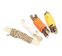 Palitos para Masticar Hámster, Rechinar los Dientes y Diversión sin Fin con 2 Palitos de Juguetes para Masticar y 2 Palitos de bambú Dulce para un Crecimiento Saludable de los