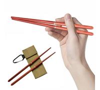 Palitos plegables portátiles - Utensilios de madera desmontables de 32 g, palitos de sándalo rojo, herramienta compacta para comer de viaje con mosquetón de de transporte, camping al aire libre