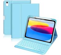 Palkitsee Funda para iPad de 11ª y 10ª generación con teclado, 7 colores, retroiluminada, inalámbrica, desmontable, con soporte para lápices, para iPad de 11 pulgadas A16 2025 10ª generación 10.9