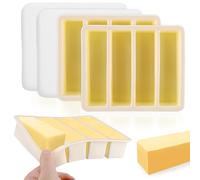 Palksky Moldes de silicona para mantequilla con tapa, paquete de 2 moldes de mantequilla para mantequilla casera, bandeja de mantequilla antiadherente, soportes para hacer mantequilla de gran cavidad,