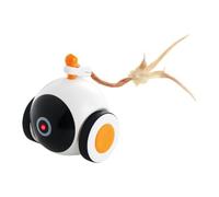 Palla giocattolo gatto interattivo - palla intelligente ricaricabile attivata dal movimento | 2000 mAh giocattolo di esercizio alimentato da USB per gatti interni | ABS Rolling Toy con coda giocosa (2