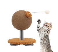 Palla Tiragraffi Per Gatti - Giochi Per Gatti In Casa | Tiragraffi Verticale A Forma Di L Alto | Tiragraffi Per Gattini | Palla Tiragraffi Con Ventosa Per Gatti, Per Intrattenimento, Arricchimento, Ap