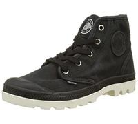 Palladium Botas altas Pampa para mujer, botas de lona vegana con cordones, Negro (Black/Marshmallow), 35.5 EU