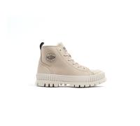 PALLADIUM Botines de piel forrados Pallashock Zip Warm. Color beige
