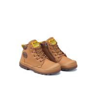 PALLADIUM Botines Pampa Hi Cuff Waterproof con forro de piel. Color Marrón
