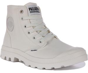 PALLADIUM Mono Cromo Recortar Abajo Vegano Comodidad Cordones Bota Media Ru 8 -