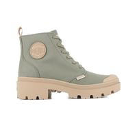 Palladium Pallabase Twill, Botas Cortas al Tobillo Mujer, Verde, 37.5 EU