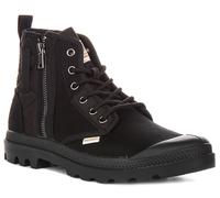 Palladium Pampa Detroit Cremallera Militar Cordones Botines Hombre Negro