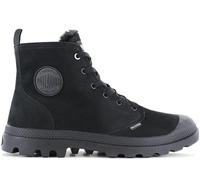 Palladium pampa Hi Cremallera Wl Hombre Botas de Invierno Forrado Piel Negro