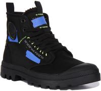PALLADIUM Pampa Hi Hombre Cómodo Vegano Botines en Azul Negro Talla UK 4-12