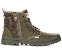 Palladium Pampa Militar Cremallera Cordones Botines Hombre en Verde Oliva