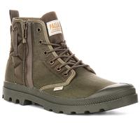 Palladium Pampa Militar Cremallera Cordones Botines Hombre en Verde Oliva