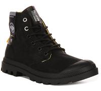 PALLADIUM Pampa Superávit Revive Algodón Tobillo Mujer Botas Negras en Ru 4-12