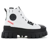 PALLADIUM Revolt HI TX - Mujer Plateau Boots 97242-116 Canvas Blanco Nuevo