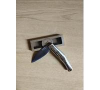 PALLARES NAVAJA ARTESANA BUSA Cachas de asta de ciervo sin pulir.Hoja de Acero Carbono de 8cm.