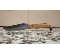 PALLARES Navaja Artesana Pedraforca.Mango de Olivo.Hoja de Acero Carbono de 9cm.