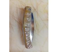 PALLARES Navaja Artesana SOLSONA, mango de asta de carnero, modelo busa 8 cm, Acero Carbono