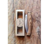 PALLARES Navaja Artesana SOLSONA, Mango Madera de Encina, Modelo Busa 8 cm, Acero Inoxidable.