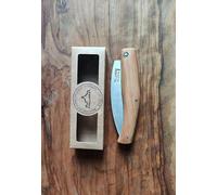 PALLARES Navaja Artesana SOLSONA, Mango Madera de Enebro, modelo busa 8 cm, Acero Inoxidable