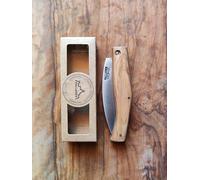 PALLARES Navaja Busa Madera de Encina Acero Carbono 8cm.