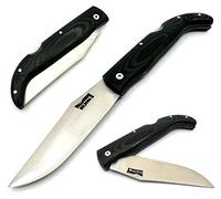 PALLARES Navaja Pedraforca Mango de Micarta Negra Hoja de Acero Inoxidable 9cm.