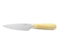 PALLARES SOLSONA - Cuchillo Cocina Hoja Ancha 11 cm con mango redondo de madera de Boj - ACERO CARBONO