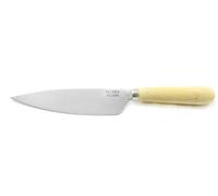PALLARES SOLSONA Cuchillo Cocinero Hoja Ancha 16 cm con mango redondo de madera de Boj - ACERO CARBONO