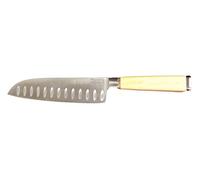 PALLARES SOLSONA Cuchillo Santoku Mango de boj, Acero Inoxidable Forjado 17cm.Regalo Piedra DEAFILAR