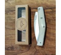 PALLARES SOLSONA Navaja Artesana BUSA, Mango Asta de Ciervo con Pin.Acero Carbono,8cm