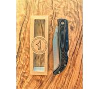 PALLARÈS SOLSONA NAVAJA PEDRAFORCA CACHAS MICARTA NEGRA HOJA ACERO CARBONO DE 9CM.