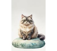 Pallas’s Cat Serenity - Minimalist Japanese Watercolor Notebook | Soft Pastel Manul Illustration | 6x9 in, 120 Pages, Lined: A Cozy Pastel Watercolor ... Perfect for Writing, Journaling, and Gifting