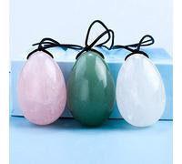 Palle da massaggio per esercizi ginnici Kegel in cristallo di giada naturale forato Yoni Egg per la mediazione -Marfim