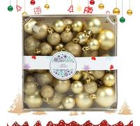 Palle Natalizie Decorazioni - Cuadros 3 4 5 cm | Set 44 Glitterate Colorate In Scatola, Albero Natale Ornamenti, Addobbi Feste, Casa, Artigianato Creativo, Interni Regalo