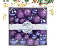 Palle Natalizie Decorazioni - Cuadros 3 4 5 cm | Set 44 Glitterate Colorate In Scatola, Albero Natale Ornamenti, Addobbi Feste, Casa, Artigianato Creativo, Interni Regalo