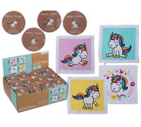 Palleon Juego de 12 toallas mágicas de algodón | Toallas mágicas con fantásticos motivos - Dinosaurios, unicornios, animales, fútbol y más | 100% algodón | Regalo perfecto y recuerdo para niños