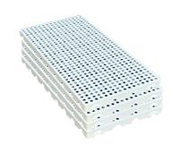 Pallet In Plastica, 4 Pezzi, Pallet Per Pavimenti, Supporto Di Stoccaggio Leggero E Impermeabile, Impilabile E Ad Incastro, Per Garage, Cantina, Cucina E Supermercato(White)
