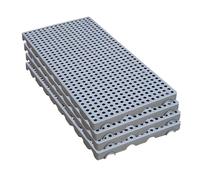 Pallet In Plastica, 4 Pezzi, Pallet Per Pavimenti, Supporto Di Stoccaggio Leggero E Impermeabile, Impilabile E Ad Incastro, Per Garage, Cantina, Cucina E Supermercato(Gris)