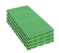 Pallet In Plastica, 4 Pezzi, Pallet Per Pavimenti, Supporto Di Stoccaggio Leggero E Impermeabile, Impilabile E Ad Incastro, Per Garage, Cantina, Cucina E Supermercato(Green)