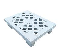 Pallets Almacenamiento, Palet de Plástico Ligero con Rejillas Transpirables, Fácil de Apilar, para Cocina, Supermercado, Garajes, Armarios Exteriores y Trasteros(Gray,40 * 30 * 10cm/16 * 12 * 4in)