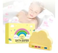 Palline Da Bagno, Bombe Da Bagno Frizzanti Con Formula Idratante, Bombe Rilassanti Con Formula Delicata Sulla Pelle, Indispensabili Per Il Bagno, Rainbow Cloud Bath Salt Ball, Per Donne, Casa, Viaggi