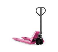 Pallit Transpaleta Manual Rosa 2500 kg con Ruedas de PU | COLOR Serie - Carretilla hidráulica para palets con horquillas de 1150 mm; ideal para almacén con identidad de marca